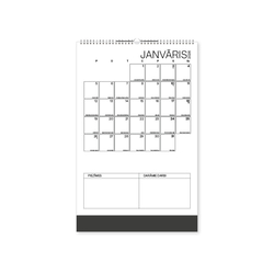 Sienas kalendārs GRID, melnbalts (51570904)