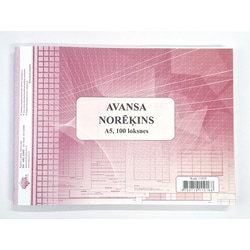 Avansa norēķins ar PVN ailēm, A5D, 100loksnes, ABC Jums