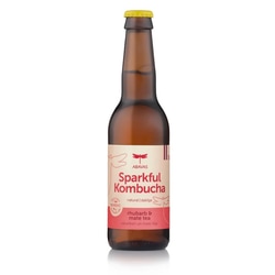 Kombuča Abavas Sparkful ar rabarberiem un mate tēju, 330ml