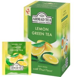 Tēja Ahmad, zaļā, citronu, folija konvertos, 20 gab.