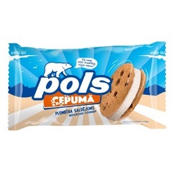 Saldējums Pols, vaniļas, ar cepumiem, 75g