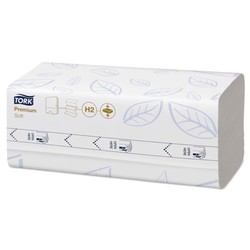 Papīra dvieļi – salvetes Tork Premium, Z-fold, H2, 2 slāņi, 225 loksnes, 12 pac./iep.