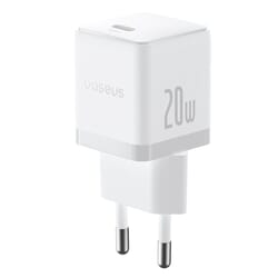 Lādētājs Baseus Palm, ātrā uzlāde, 20W, ar USB-C kabeli, 1m, balts