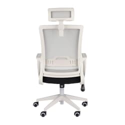 Biroja krēsls GROSPOL SPEED HD WS2, auduma tonis melns, balta pamatne