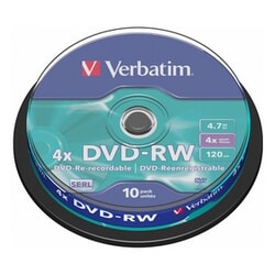 Matricas DVD-RW Verbatim SERL,  4.7GB, 4x, 10gab.