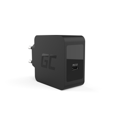 Adapteris Green Cell, ātrā uzlāde, USB-C, 18W, melns