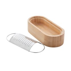 Siera rīve, nerūsējošā tērauda ar bambusa paplāti