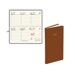 Plānotājs Lady, mākslīgā āda ar tekstūru, brūns, BPG (10030703)