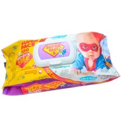 Mitrās salvetes Super Baby ar kumelīšu un alvejas ekstraktu, 72gab.