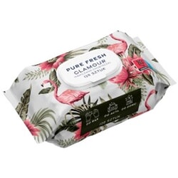 Mitrās salvetes Pure Fresh Glamour, ar plastmasas vāciņu, 120gab.