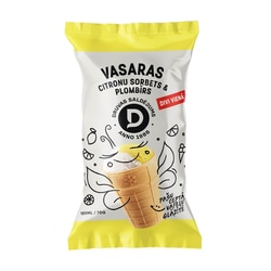 Saldējums Druva, citronu sorbets un vaniļas plombīrs vafeļu glāzītē, 70g