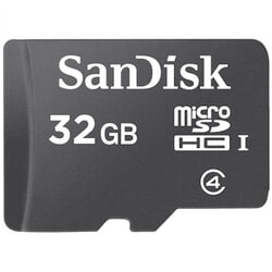 Atmiņas karte SanDisk microSDHC, 32GB, UHS-I, Class 4, ar adapteri