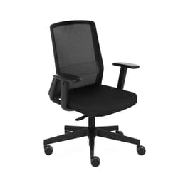 Biroja krēsls COCO BS Medley, auduma tonis melns MD01, melna pamatne