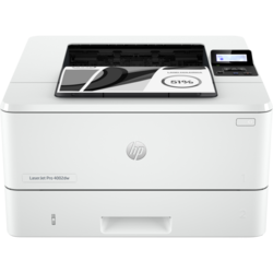 Lāzerprinteris melnbaltais HP LaserJet Pro 4002dw, balts