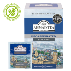 Tēja, Ahmad, melnā, Earl Grey, bez kofeīna, 20 gab