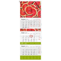 Kalendārs-sienas trīsdaļīgs, Arbūzi, 2026.gads