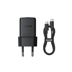 Lādētājs Baseus Palm, ātrā uzlāde, 30W, ar USB-C kabeli, 1m, melns