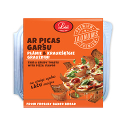 Grauzdiņi plānie un kraukšķīgie, ar picas garšu, Lāči, 100g