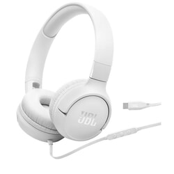 Austiņas ar mikrofonu JBL Tune 520, USB-C, 1.2m, baltas