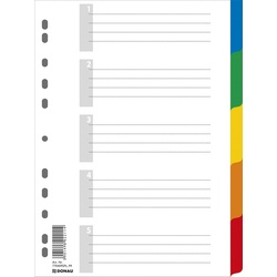 Dokumentu atdalītāji, 5 krāsas, A4, Donau