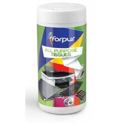 Tīrīšanas salvetes biroja tehnikas virsmām Forpus, 100 gab./iep.