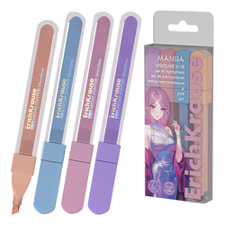 Marķieru komplekts, teksta, 0.5-4.5 mm, 4 krāsas, Erich Krause Visioline V-18 Manga