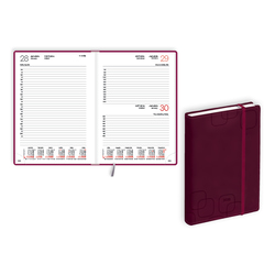 Plānotājs Manager Soft, mākslīgā āda, bordo, BPG (20500102)