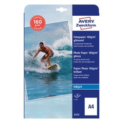 Fotopapīrs, glancēts, A4, 50 loksnes, 160g/m², Avery