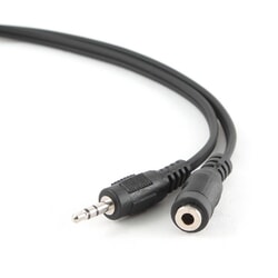 Audio kabelis Gembird 3.5mm - 3.5mm,  pagarinātājs, 1.5m, melns