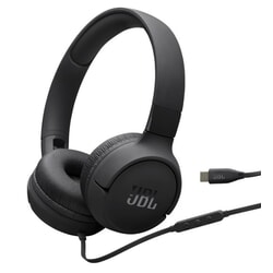 Austiņas ar mikrofonu JBL Tune 520, USB-C, 1.2m, melnas