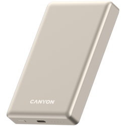 Ārējās uzlādes akumulators Canyon OnCharge 510 Power Bank, 10000mAh, 20 W, bēšs