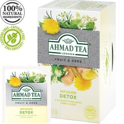 Tēja Ahmad, zāļu, detox, folija konvertos, 20 gab.