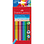 Krāsainie zīmuļi, trīstūrveida, 12 krāsas, akvareļu, Faber Castell (1)