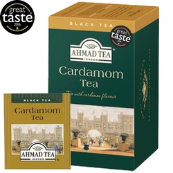 Tēja Ahmad, melnā, Cardamon, folija konvertos, 20 gab