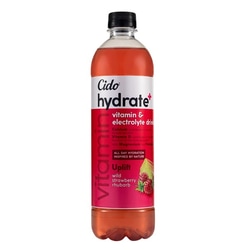 Vitaminizēts dzēriens Cido Hydrate+ Uplift, ar meža zemeņu un rabarberu garšu, 600ml