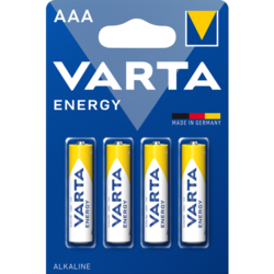 Baterijas Varta Energy Alkaline, AAA, 4gab./iep.