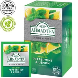 Tēja Ahmad, zāļu, piparmētra un citrons, folija konvertos, 20 gab.