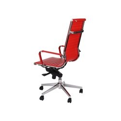 Biroja krēsls, ādas, Next Chrome Leather, sarkans