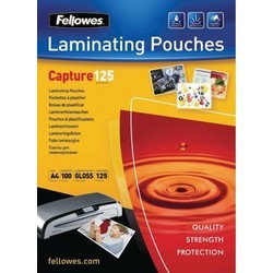Kabatas laminēšanai 54x86mm, 125 mikr., Fellowes, 100gab.
