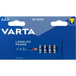 Baterijas Varta Longlife Power Alkaline AAA, 10gab./iep.