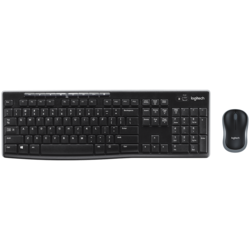 Klaviatūra un pele Logitech MK370, ENG, bezvadu, melna