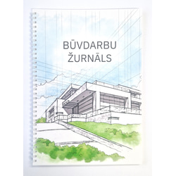 Būvdarbu žurnāls A4 spirālē, 100lpp., ABC Jums