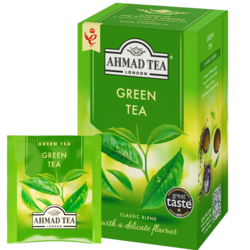 Tēja Ahmad, zaļā, Green Pure, folija konvertos, 20 gab.