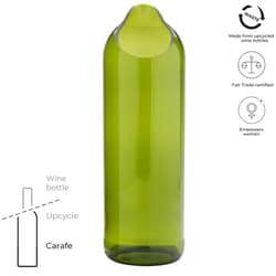 Ūdens karafe, roku darbs, 430ml, zaļa