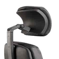 24 stundu krēsls Rapthor, ādas apdare melna, melna pamatne