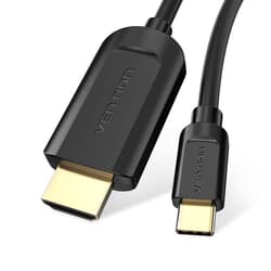 Video kabelis Vention USB-C - HDMI 1.4, 2m, melns