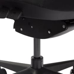 Biroja krēsls GLORY HD, ar jostas balstu, auduma tonis melns, melna pamatne