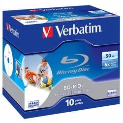 Matricas BD-R Verbatim DL Wide Printable non ID, 50GB, 6x, 10gab.