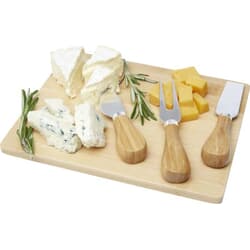 Bambusa dēlis ar siera nažiem, 22.8x18x1cm