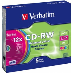 Matricas CD-RW Verbatim SERL 700MB, 8x-12x, 5gab.